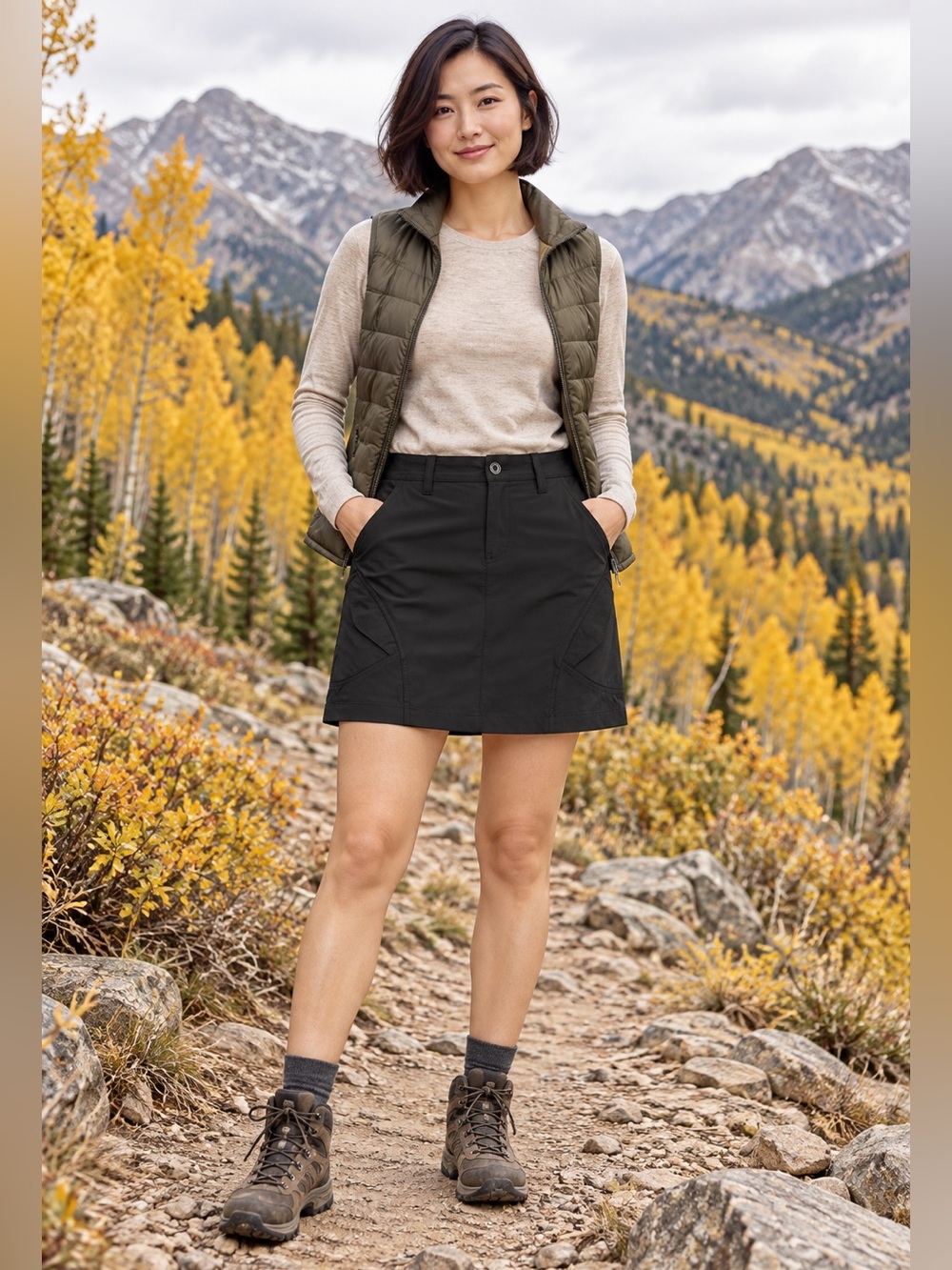 ExOfficio Women's Charcoal Gray Skort Size 8 Hiking Travel Stretch